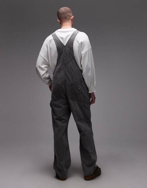 Dickies - Klassieke denim tuinbroek in verwassen grijs met tint, 3 van 5