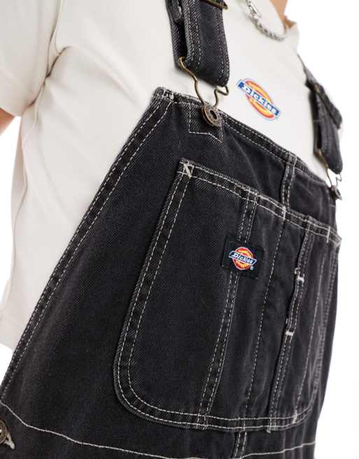 Dickies - Klassieke tuinbroek van denim met wassing in zwart, 2 van 4