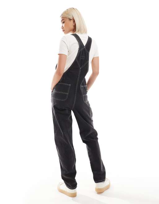 Dickies - Klassieke tuinbroek van denim met wassing in zwart, 4 van 4