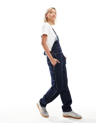 Dickies - Klassische Jeans-Latzhose in Dunkelblau