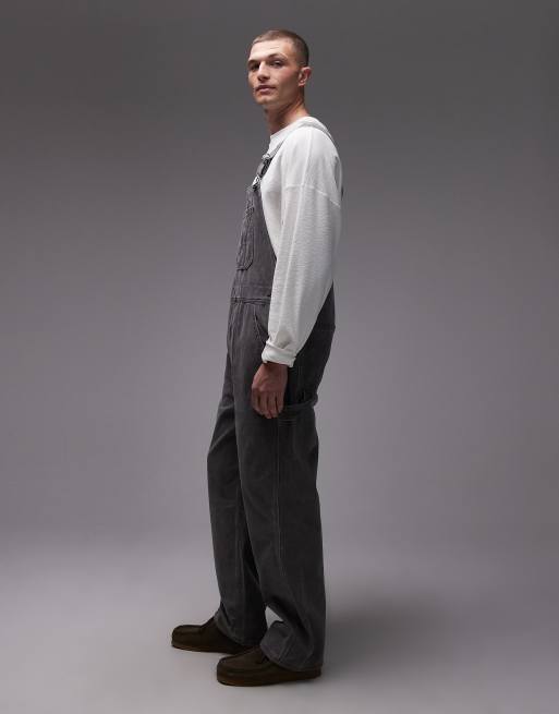 Dickies – Klassische Latz-Jeans in getöntem, verwaschenem Grau, 4 von 5