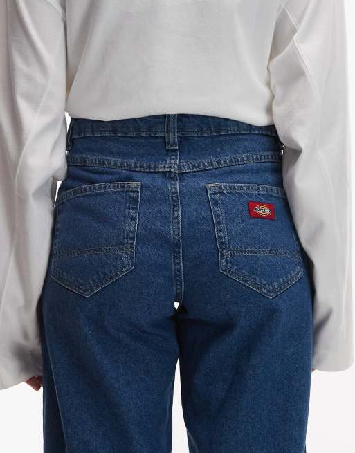 Dickies - Klassisk blå løstsiddende jeans i lige pasform, 5 af 5