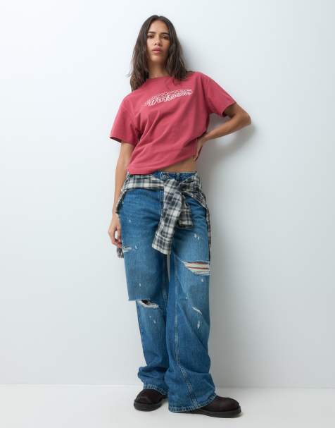 Dickies kortærmet grafisk T-shirt i bordeaux - view 1