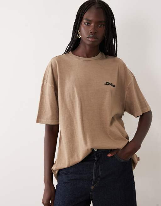 Dickies Labelle short sleeve graphic t-shirt in brown, 2 of 4