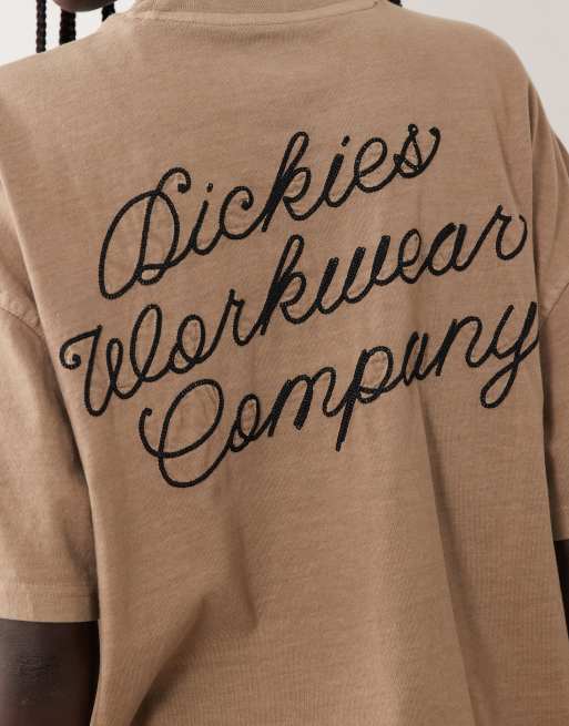 Dickies Labelle short sleeve graphic t-shirt in brown, 3 of 4