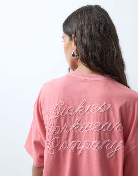 Dickies Labelle short sleeve graphic t-shirt in peach blossom - view 1