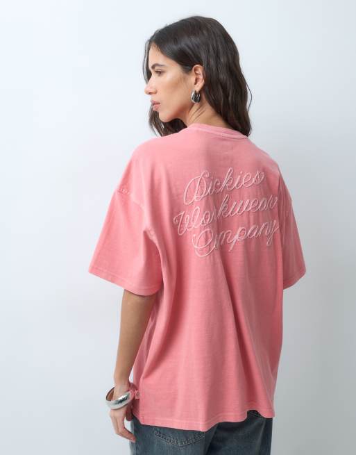 Dickies Labelle short sleeve graphic t-shirt in peach blossom, 3 of 5