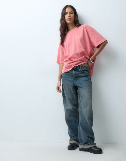 Dickies Labelle short sleeve graphic t-shirt in peach, 4 of 5