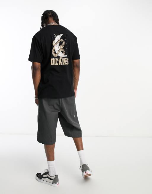 Dickies lake oswego moon snake back print t-shirt in black