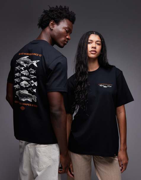 Dickies – Laryville – Svart t-shirt med tryck baktill - view 1
