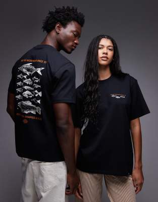 Dickies - Laryville - T-Shirt in Schwarz mit Grafikprint am Rücken