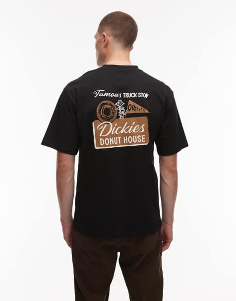 Dickies - Laryville - T-shirt met grafische Donut House-print op de achterkant in zwart - view 1