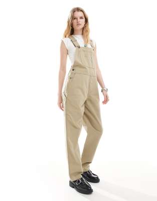 Dickies - Latzhose aus Canvas in Beige-Neutral