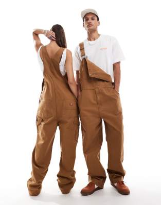 Dickies - Latzhose aus Canvas in Hellbraun-Neutral