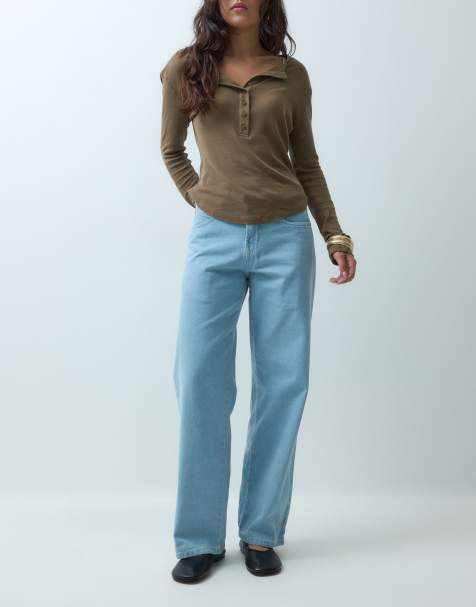 Dickies lediga raka jeans i vintageblå - view 1