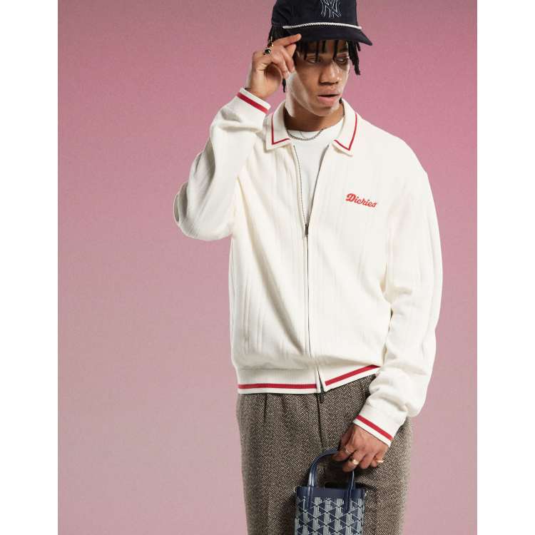 Dickies Lewistown cardigan in cream | ASOS