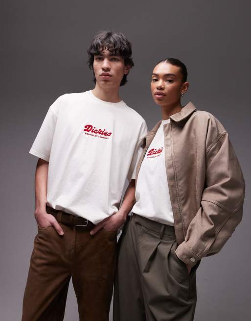 Dickies – Lewistown – Naturvit t-shirt med centrerad logga, 2 av 4