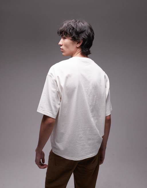Dickies – Lewistown – Naturvit t-shirt med centrerad logga, 4 av 4