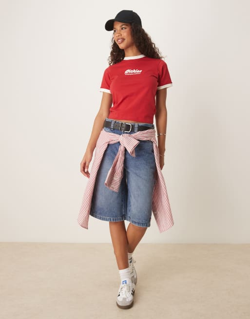 Dickies - Lewistown - Rød baby-T-shirt i ringer-stil, 2 af 4
