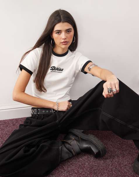 Dickies Lewistown ringer T-shirt in white - view 1