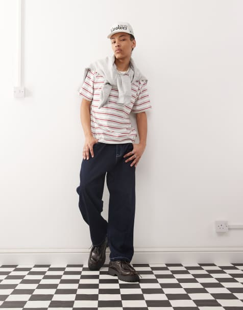 Dickies Lewistown striped t-shirt in red and white - view 1