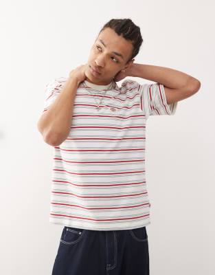 Dickies Lewistown Stripe Cotton T-shirt In White