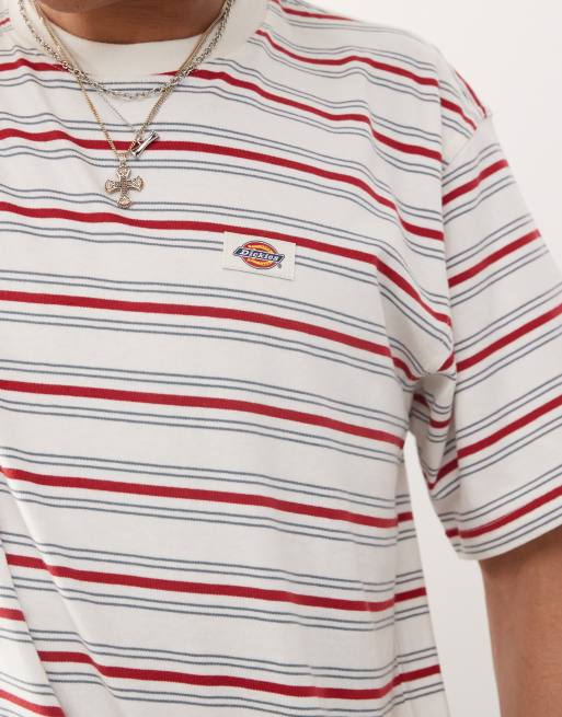 Dickies Lewistown striped t-shirt in red and white | ASOS