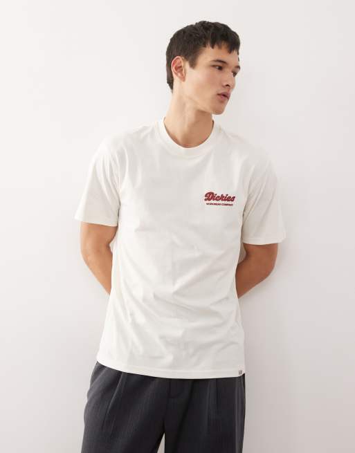 Dickies - Lewistown - T-shirt avec logo imprimé au dos - Blanc cassé, 3 de 5