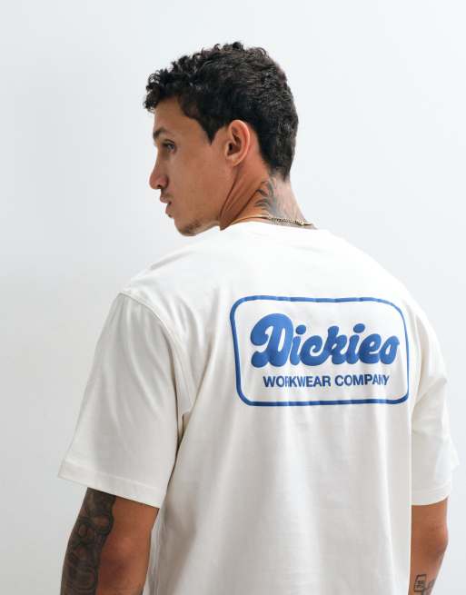 Dickies - Lewistown - T-shirt beige con stampa sul retro, 4 di 5