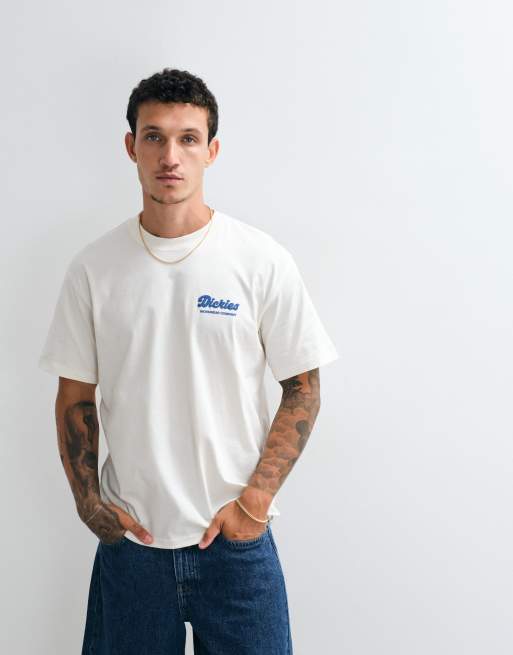 Dickies Lewistown T-shirt med rygprint i beige, 3 af 5