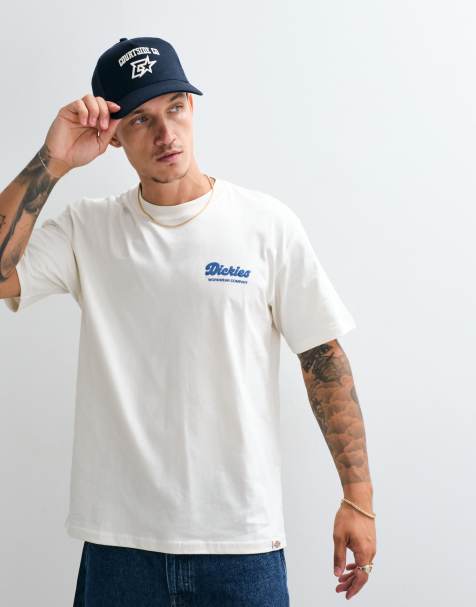 Dickies Lewistown T-Shirt mit Rückendruck in Beige - view 1