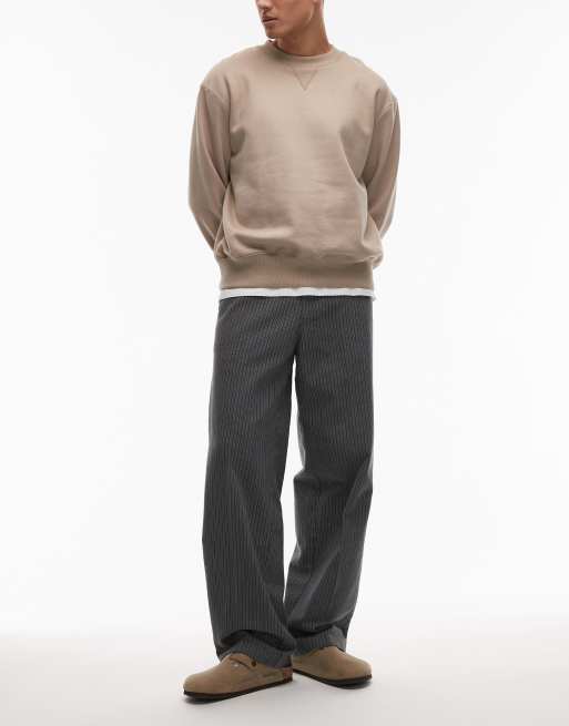Dickies - Lima - Pantaloni a fondo ampio grigi con motivo gessato, 2 di 5