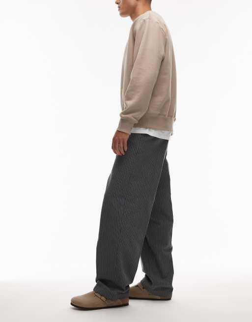 Dickies - Lima - Pantaloni a fondo ampio grigi con motivo gessato, 3 di 5