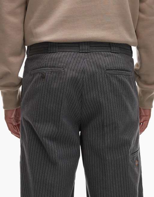 Dickies - Lima - Pantaloni a fondo ampio grigi con motivo gessato, 5 di 5