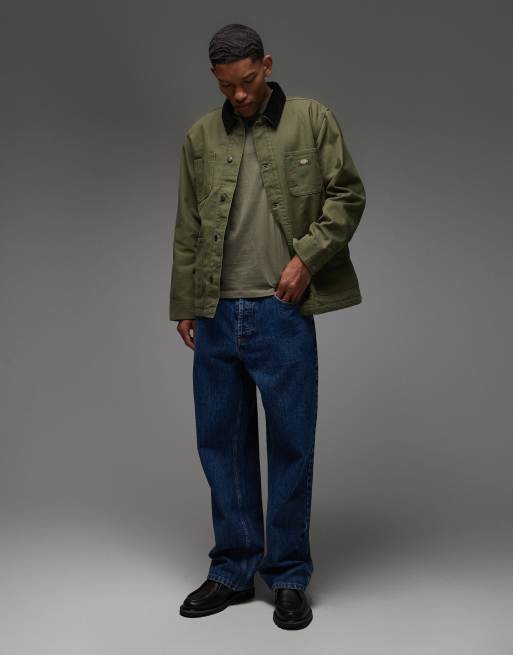 Dickies lined chore canvas jacket in khaki green, 2 of 5