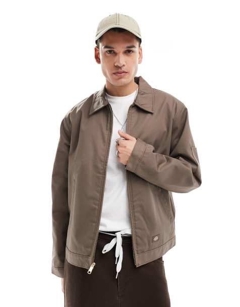 Dickies lined Eisenhower jacket in brown - view 1