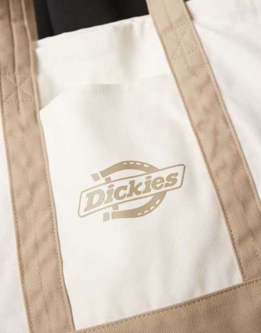 Dickies logo canvas tote bag in off white, 2 of 4