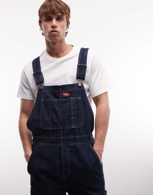 Dickies loose denim dungarees in rinsed blue, 2 of 5