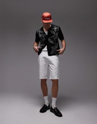 Dickies Dickies loose fit 11 inch carpenter style painter shorts in white