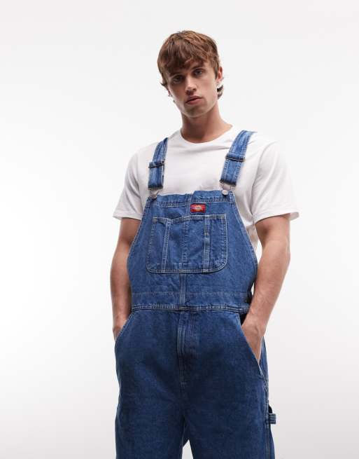 Dickies – Loose-Fit-Jeans-Latzhose in klassischem Blau, 2 von 5