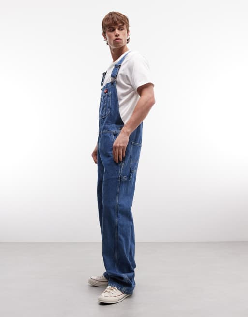 Dickies – Loose-Fit-Jeans-Latzhose in klassischem Blau, 3 von 5