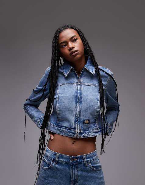 Dickies - Loose Wave - Lyseblå denimjakke i slim fit - view 1