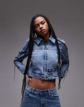 Dickies - Loose Wave - Veste en jean ajustée - Bleu clair délavé