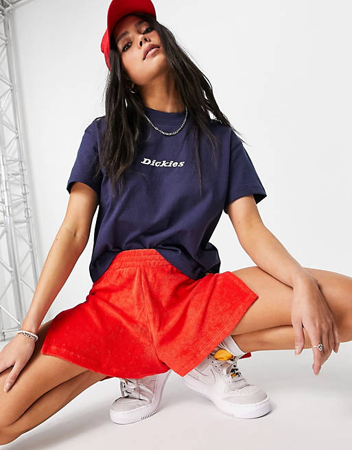 Women Dickies Loretto cropped t-shirt in navy 