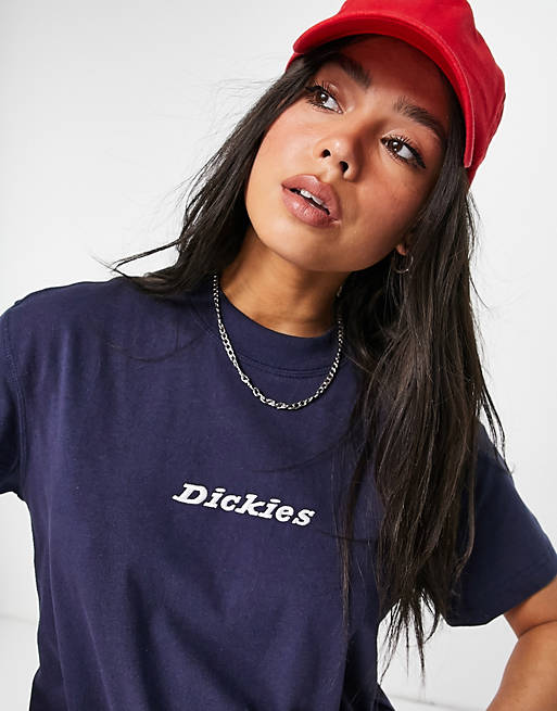 Women Dickies Loretto cropped t-shirt in navy 