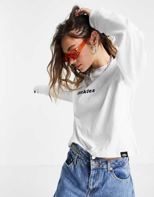 Dickies – Loretto – Langärmliges Shirt in Weiß