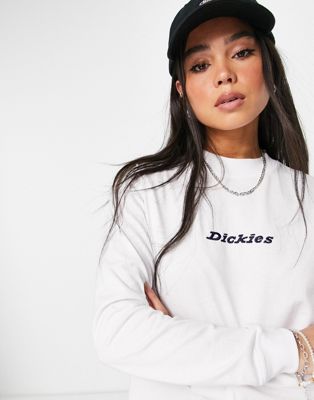Dickies Loretto long sleeve t-shirt in white