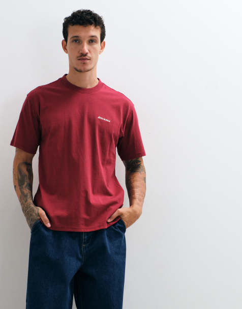 Dickies Loretto T-Shirt mit kurzen Ärmeln in Burgunderrot - view 1