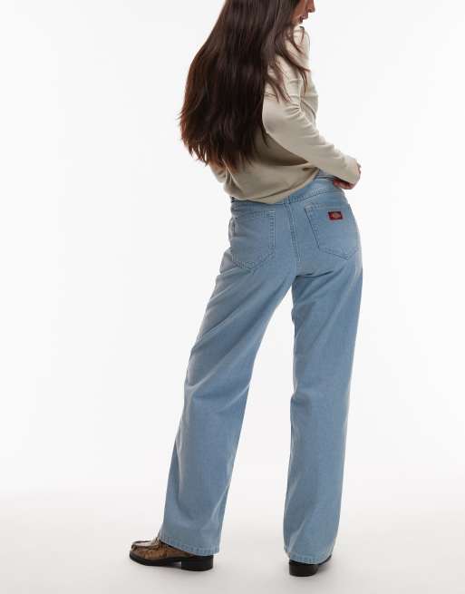 Dickies - Losse jeans met rechte pasvorm in vintage verouderd blauw, 3 van 5