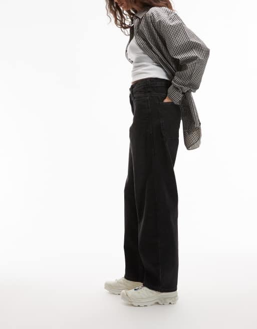 Dickies - Losse toelopende werkjeans in zwart met wassing, 2 van 5